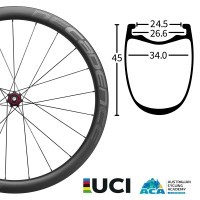 NEW Superlight 1110 gram 45mm Carbon Spoked Tubeless Able Wheel Set & Free Shipping Worldwide